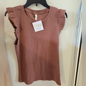 Ruffled Fitted Tank Top